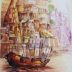 ghat (water color)16.54x23.39 inches